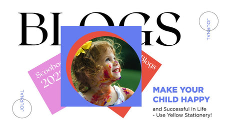 Make Your Child Happy and Successful In Life - Use Yellow Stationery! - SCOOBOO 