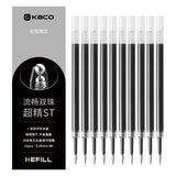 Kaco Black Ink Gel Pen Refills (ST Tip)- Pack of 10