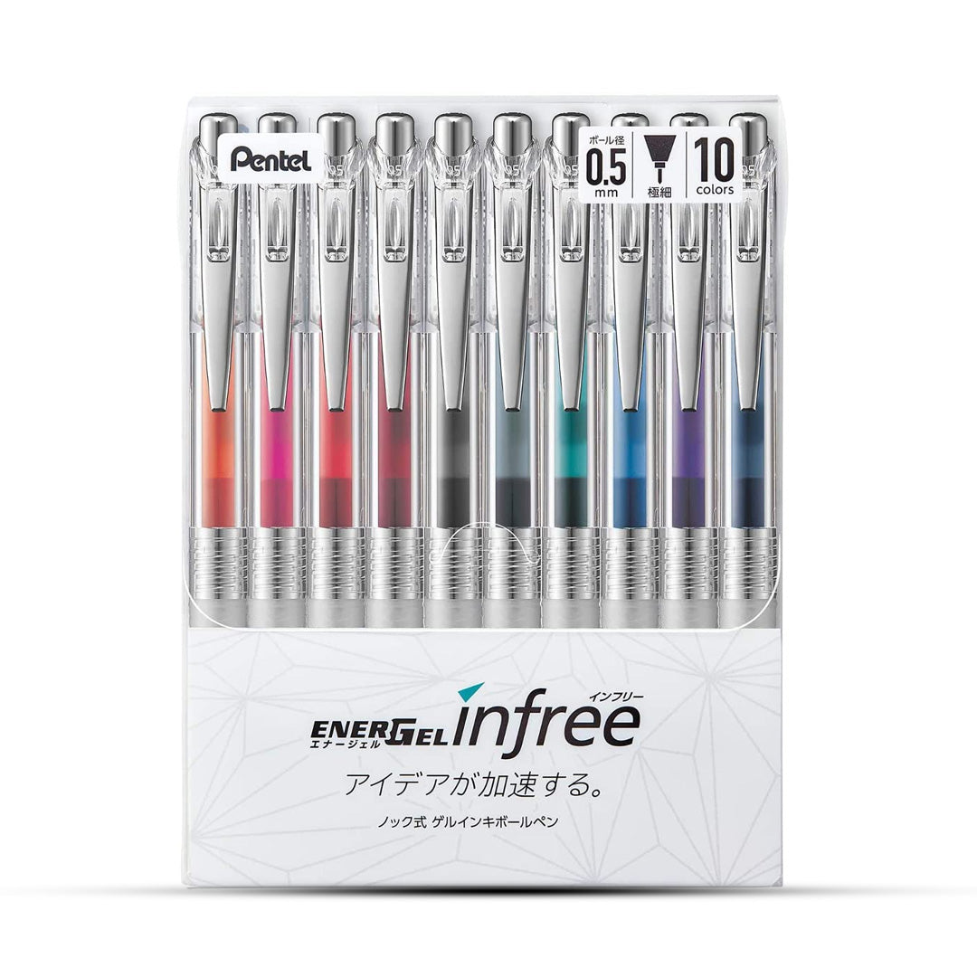 Pentel Energel Infree Gel Ballpoint Pen Set