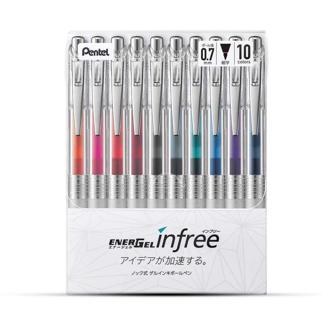 Pentel Energel Infree Gel Ballpoint Pen Set