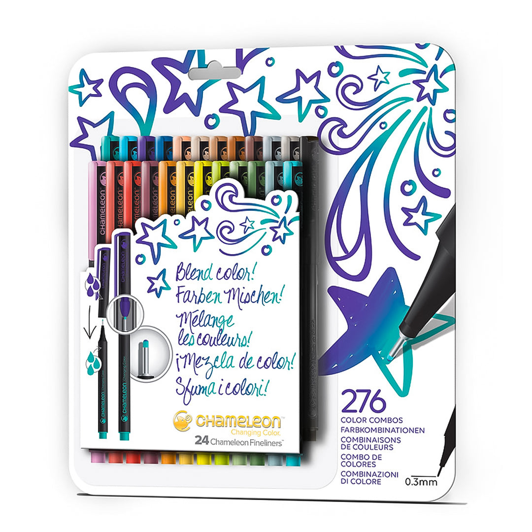 Chameleon Fineliners 24 pack Bold Colors