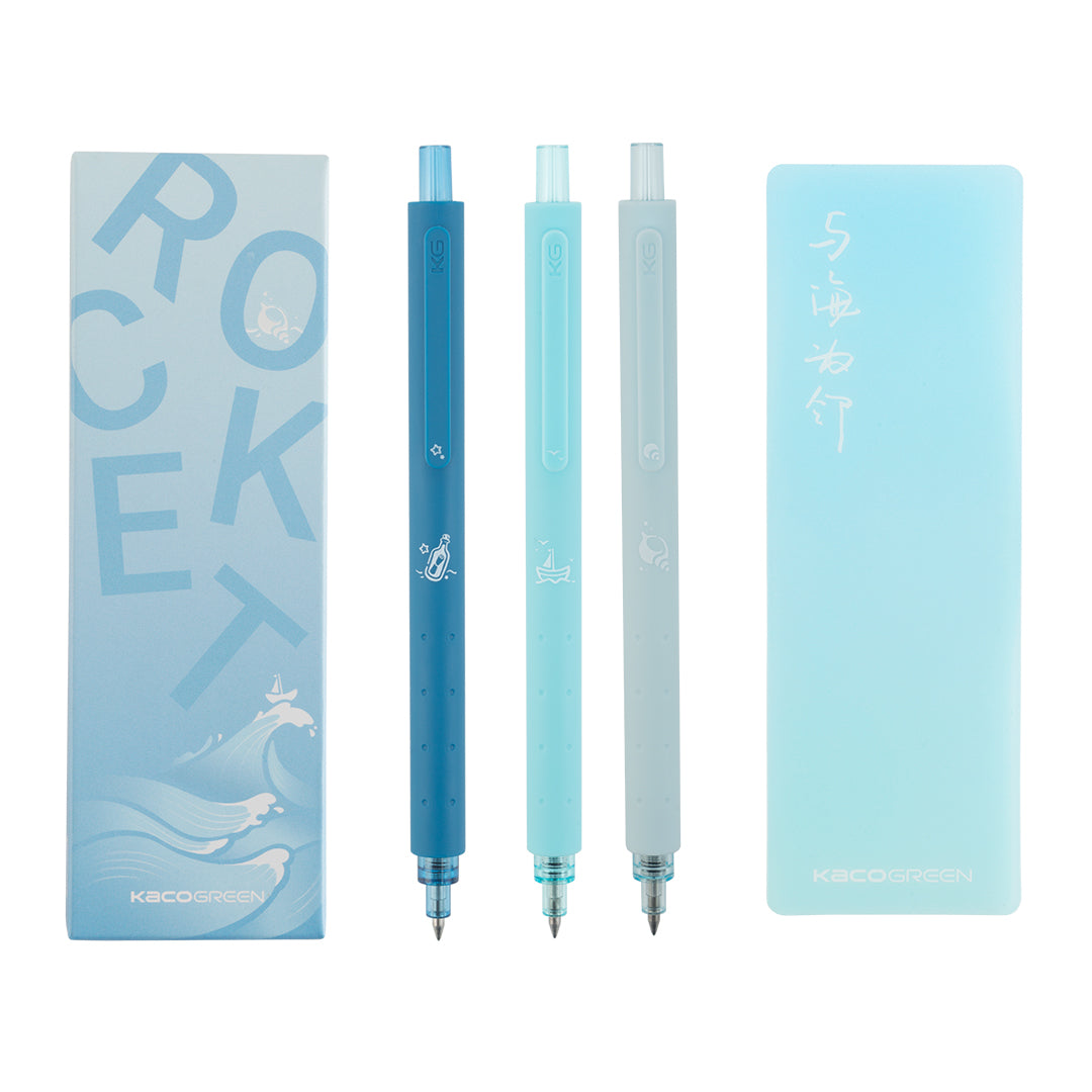 Kaco Rocket Marine Friendly Neighbor 0.5mm Gel Pen Set