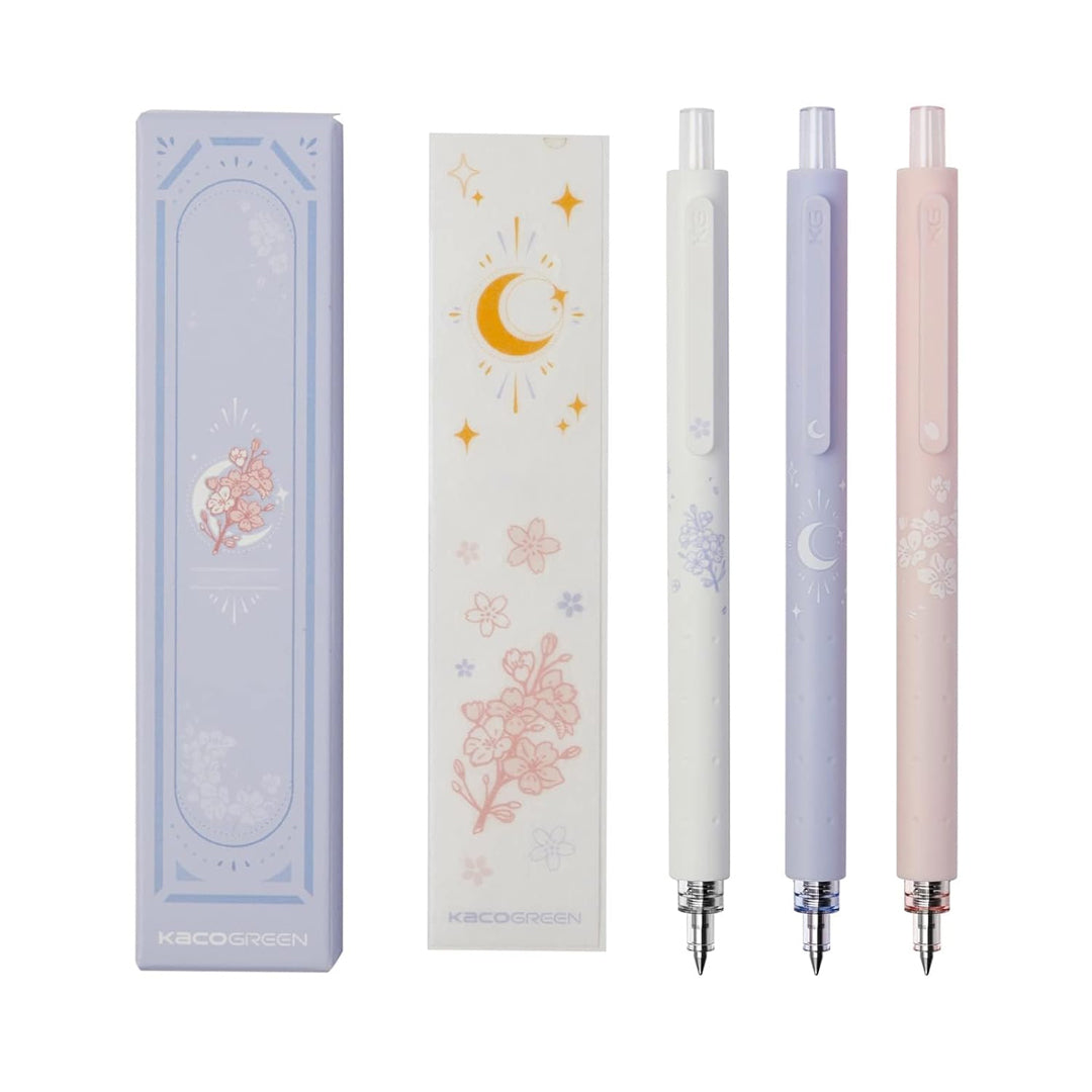 Kaco Rocket Moon Night And Sakura 0.5mm Gel Pen Set