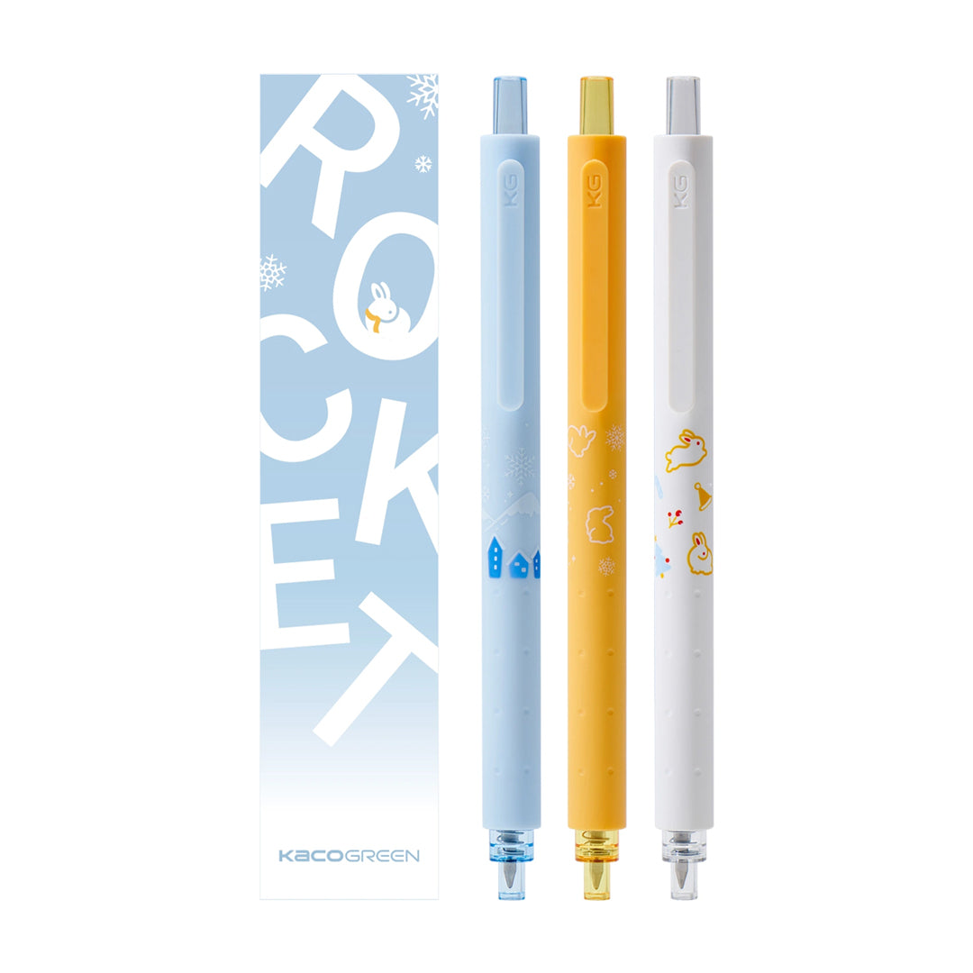 Kaco Rocket Snow Hare 0.5mm Gel Pen Set