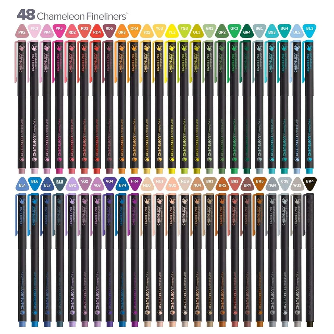 Chameleon Fineliners 48 pack Brilliant Colors