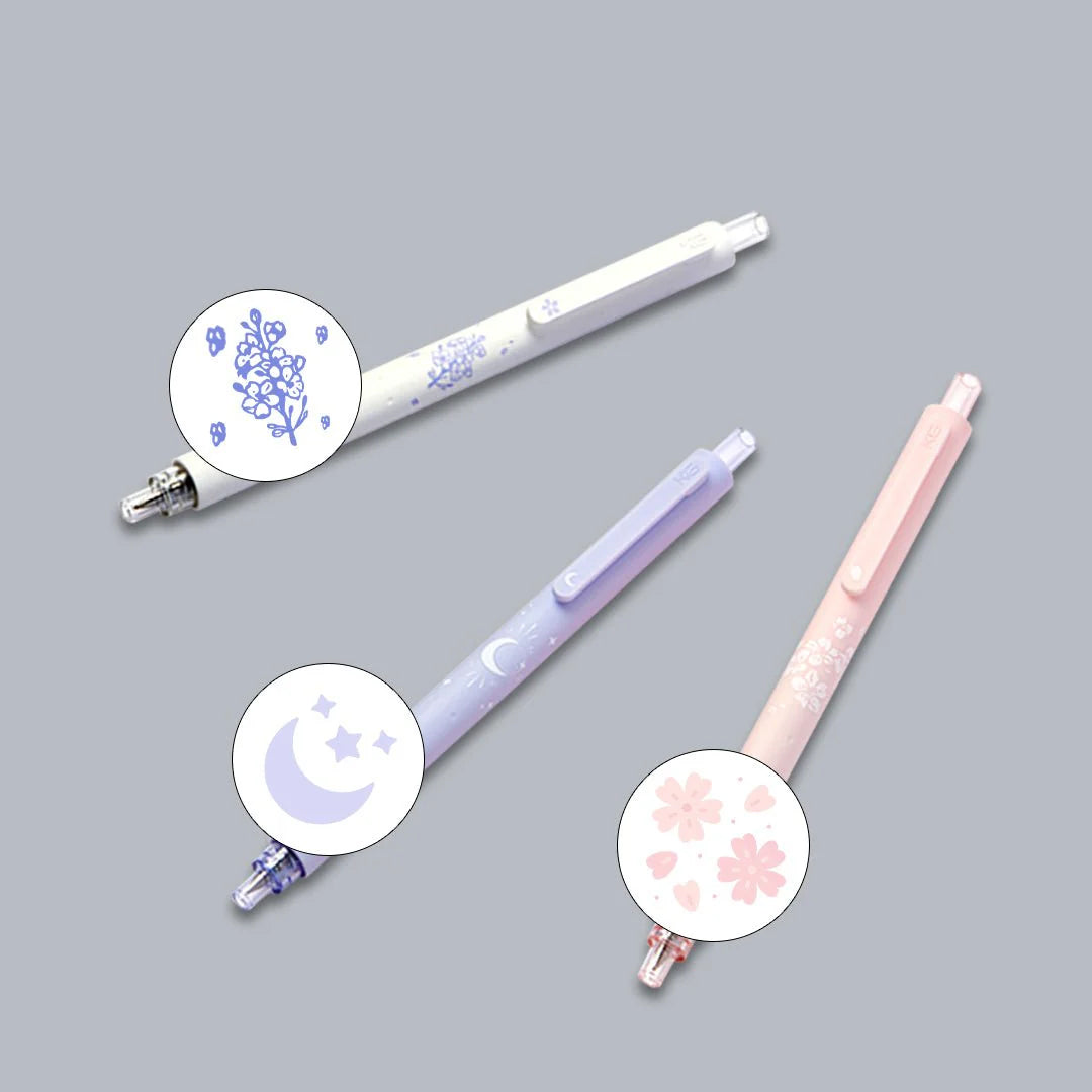 Kaco Rocket Moon Night And Sakura 0.5mm Gel Pen Set