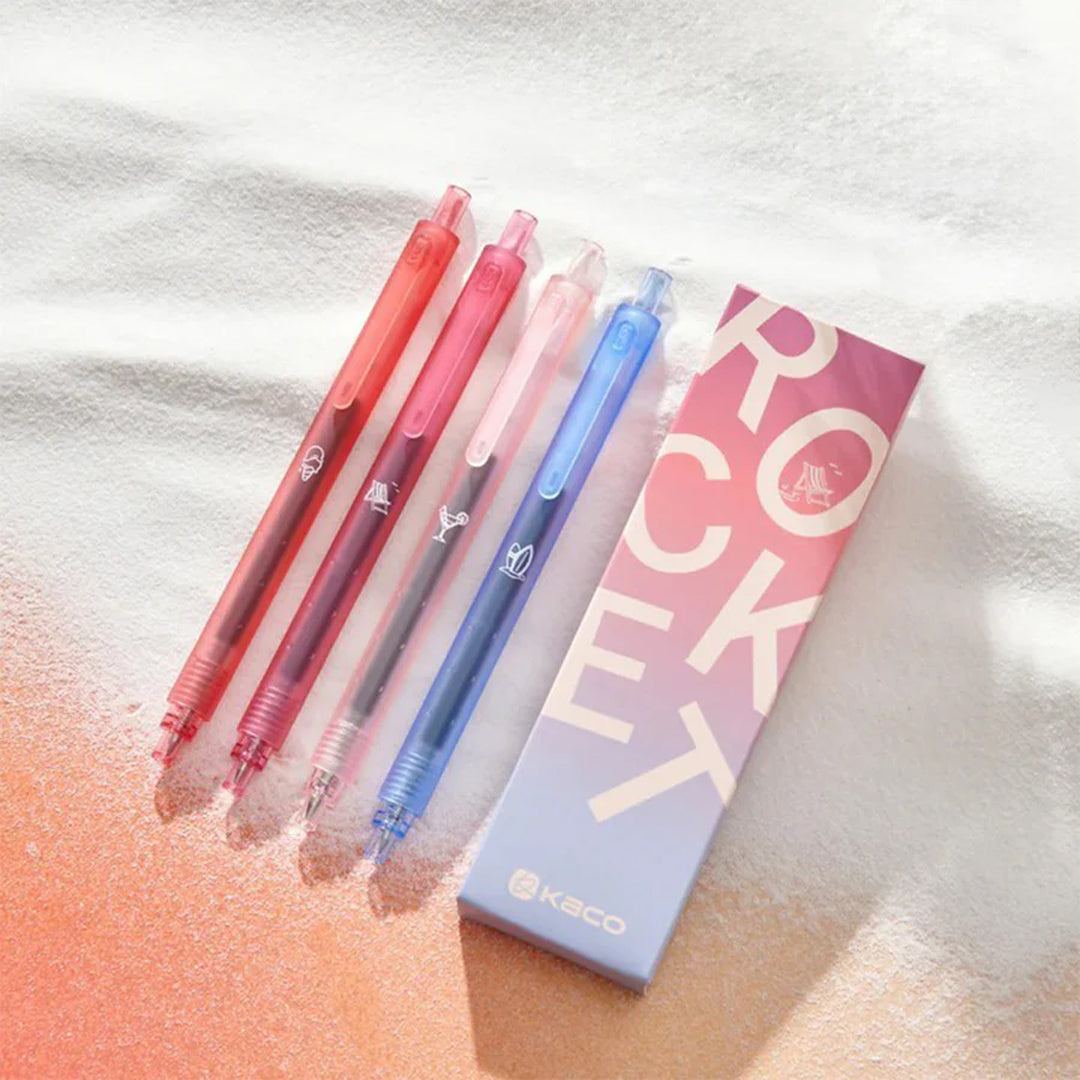 Kaco Rocket Beach Sunset 0.5mm Gel Pen Set