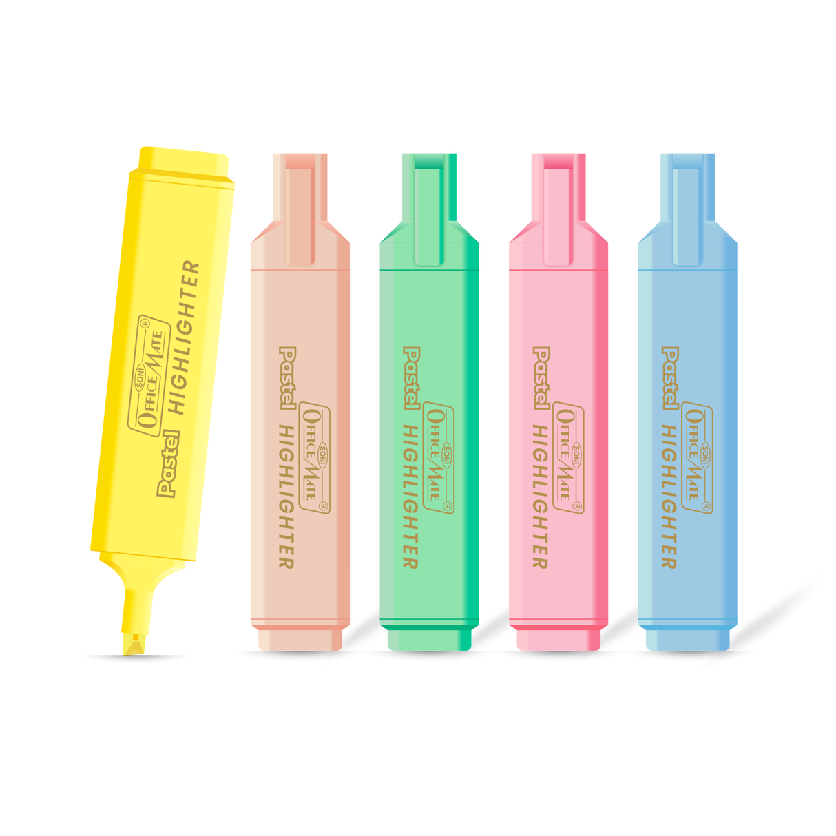 Soni Officemate Pastel Highlighters – Pack of 5