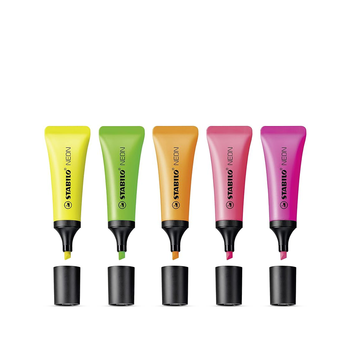 Stabilo Neon Highlighter Pen Set