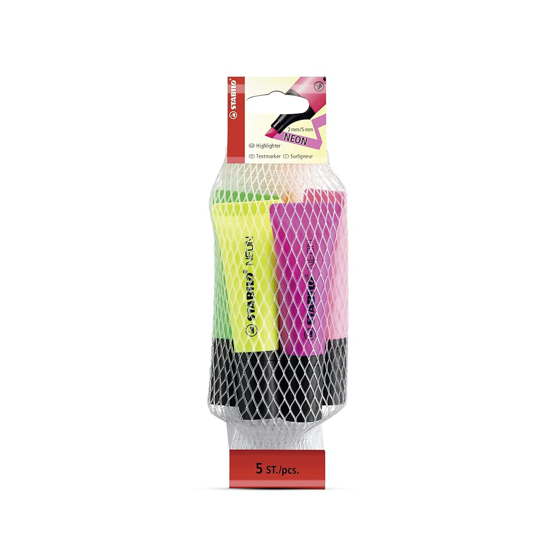 Stabilo Neon Highlighter Pen Set