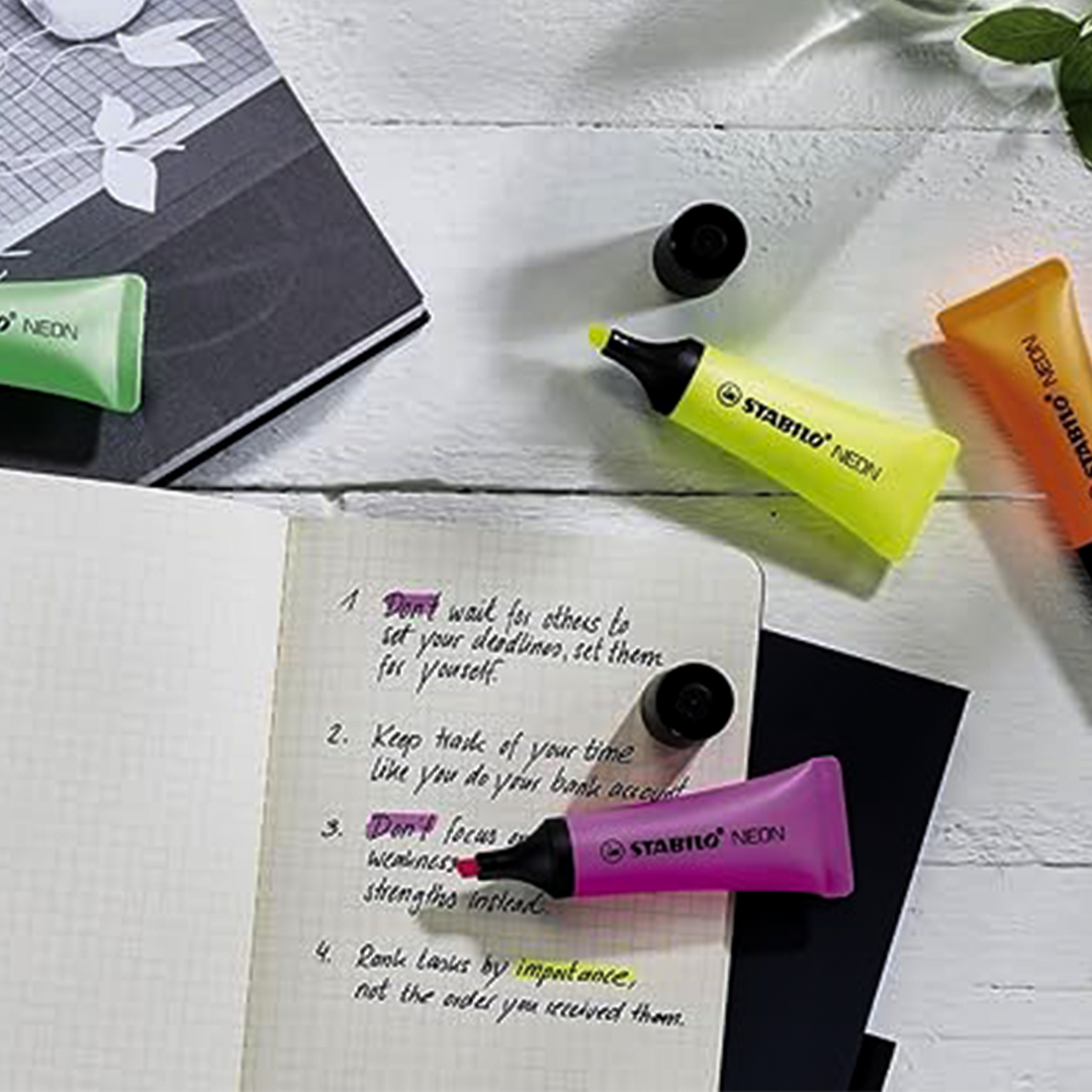 Stabilo Neon Highlighter Pen Set