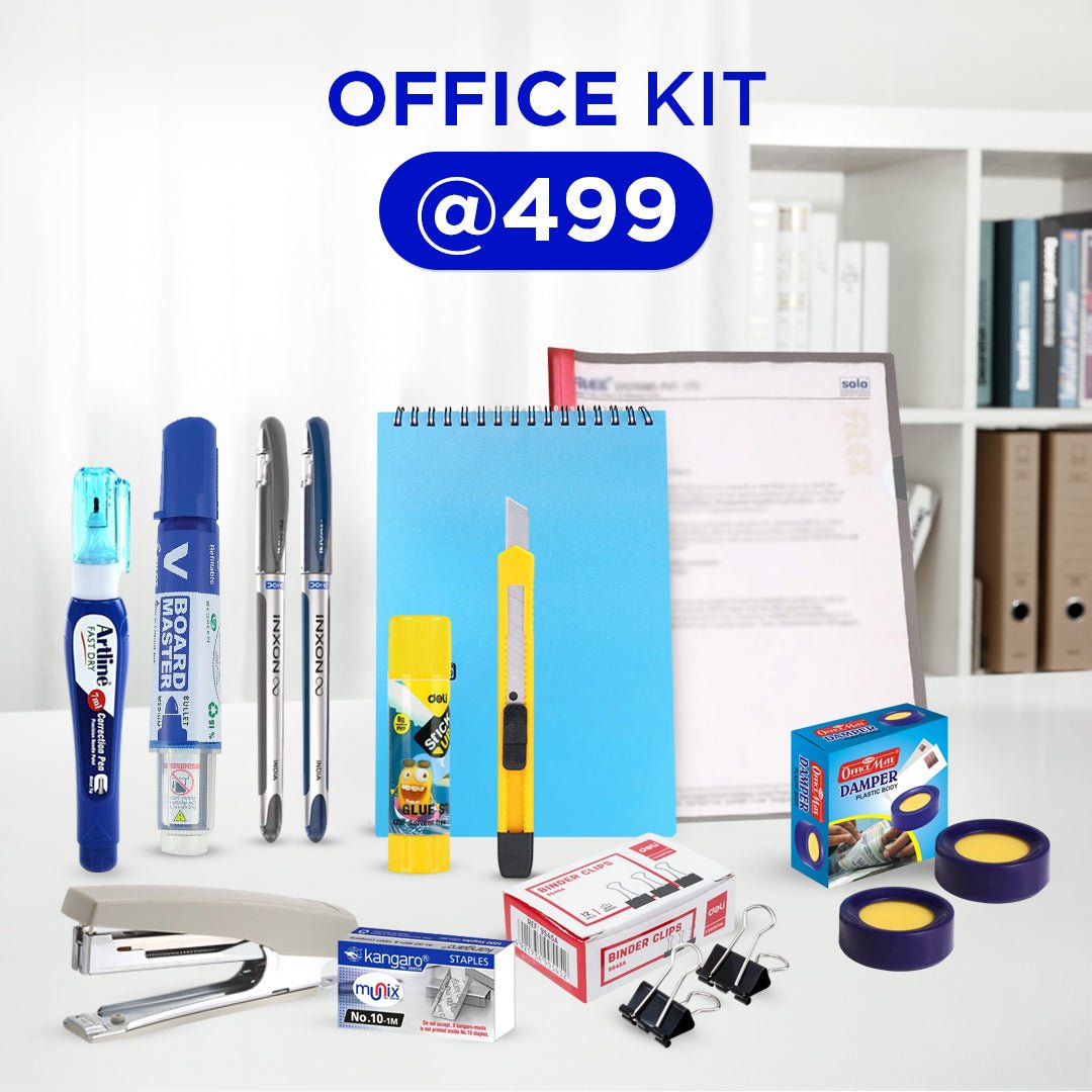 12 Office Essentials @ 499 - SCOOBOO - Stationery Kit