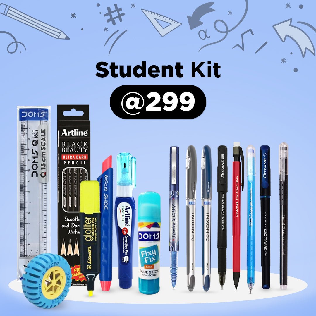 15 Student Essentials @ 299 - SCOOBOO - Stationery Kit