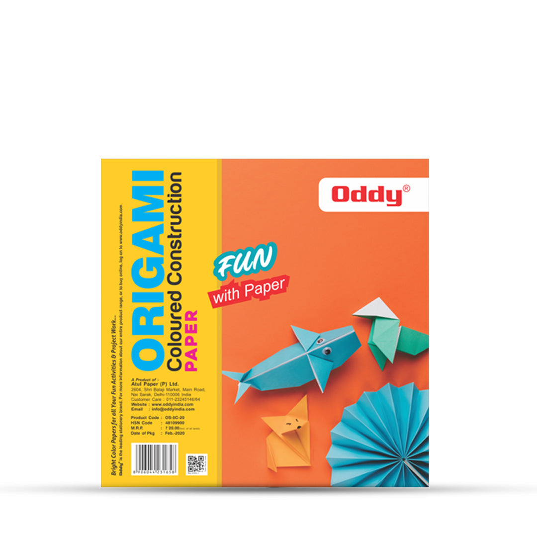 Oddy Origami Double Sided Fluroescent Craft Paper Sheets