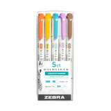Zebra Mildliner Dual-Tip Brush Pen Set x 5