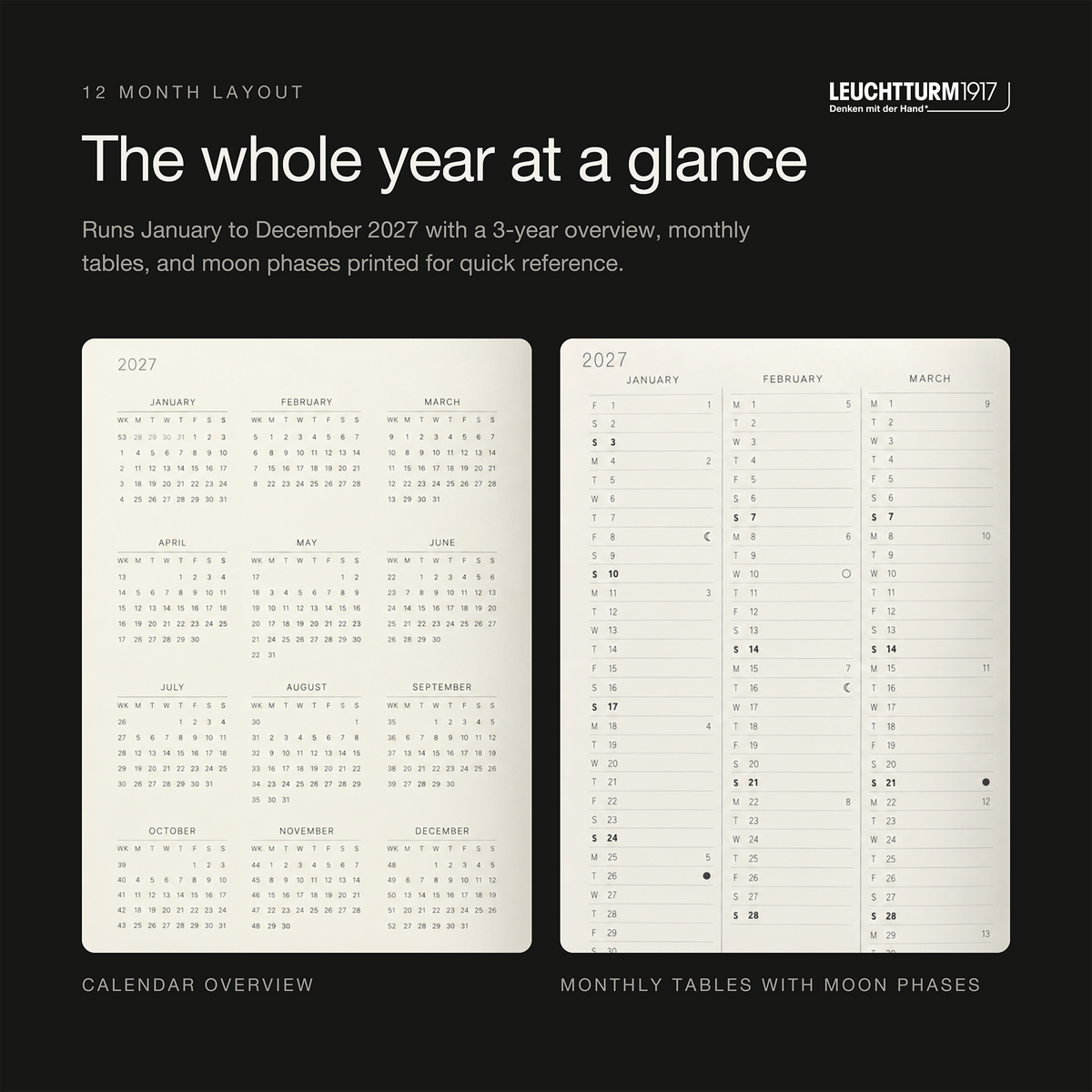 Leuchtturm1917 2027 A5 Hardcover Weekly Planner