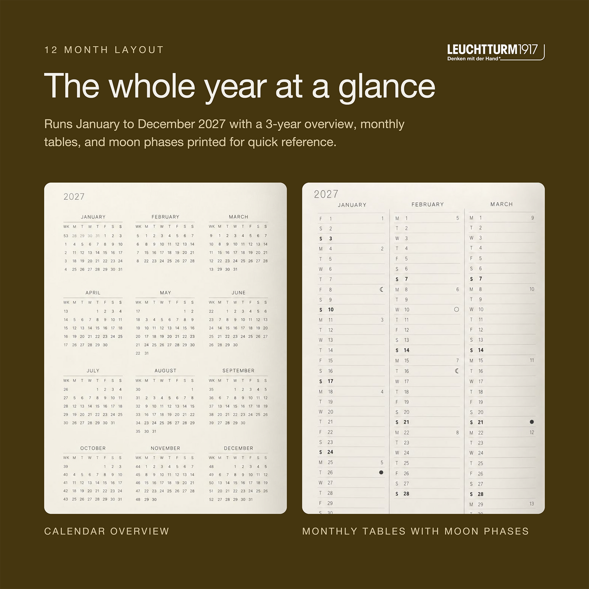 Leuchtturm1917 2027 A5 Hardcover Weekly Planner