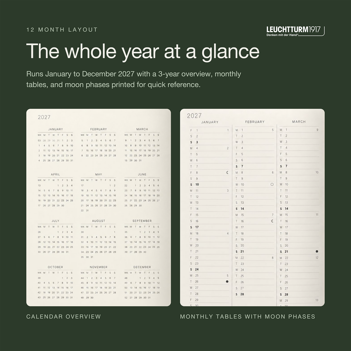 Leuchtturm1917 2027 A5 Hardcover Weekly Planner