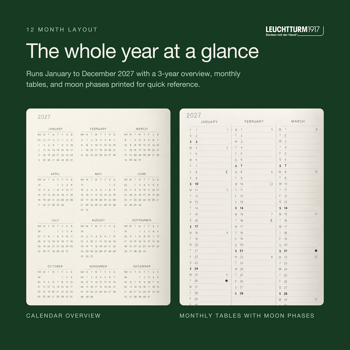 Leuchtturm1917 2027 A5 Hardcover Weekly Planner