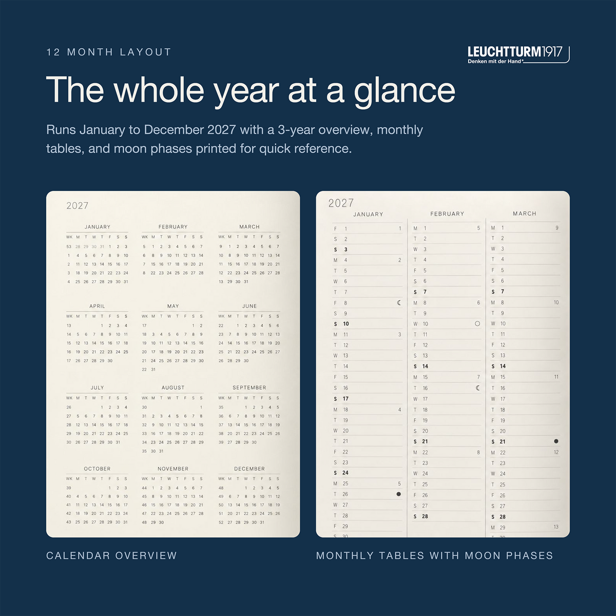 Leuchtturm1917 2027 A5 Hardcover Weekly Planner