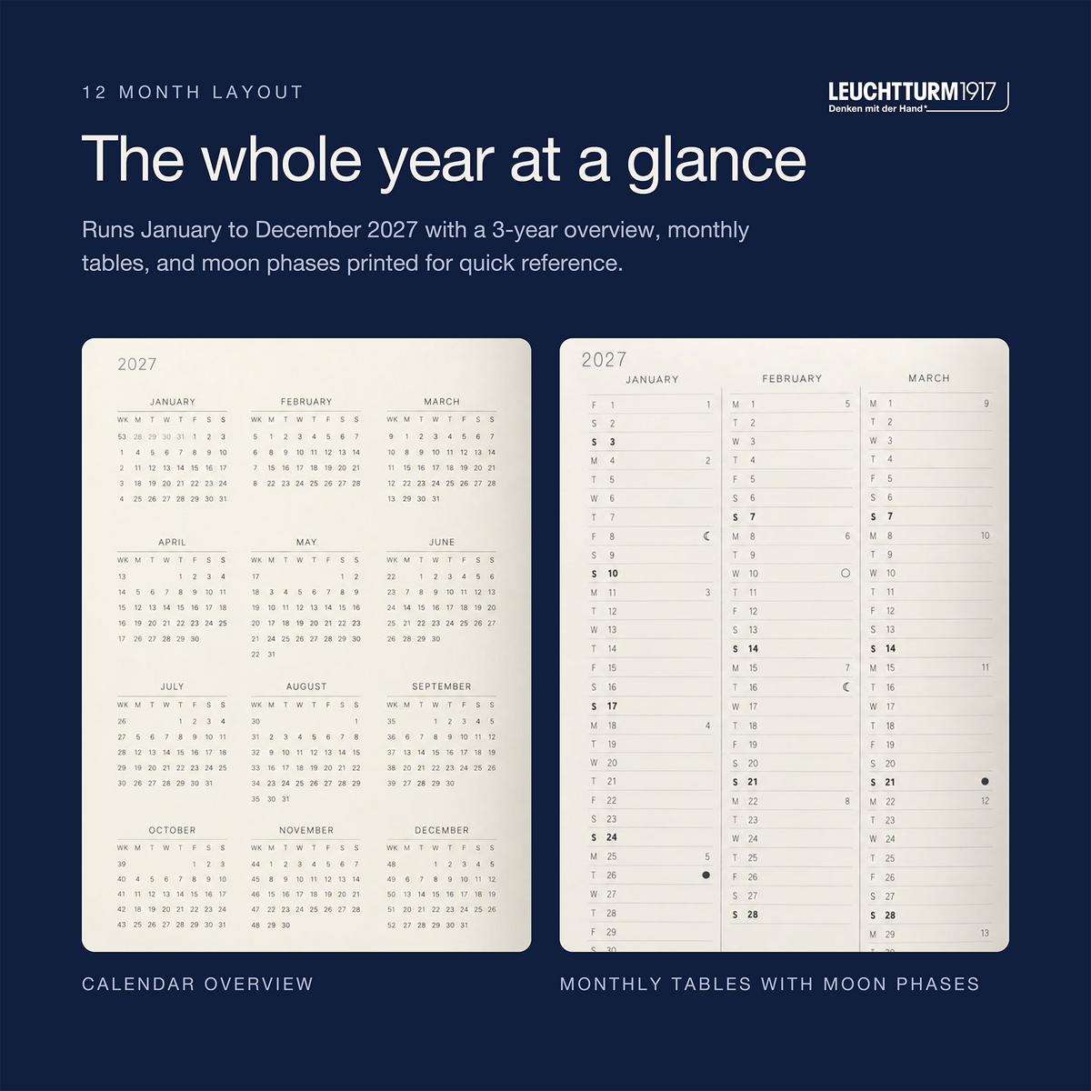 Leuchtturm1917 2027 A5 Hardcover Weekly Planner