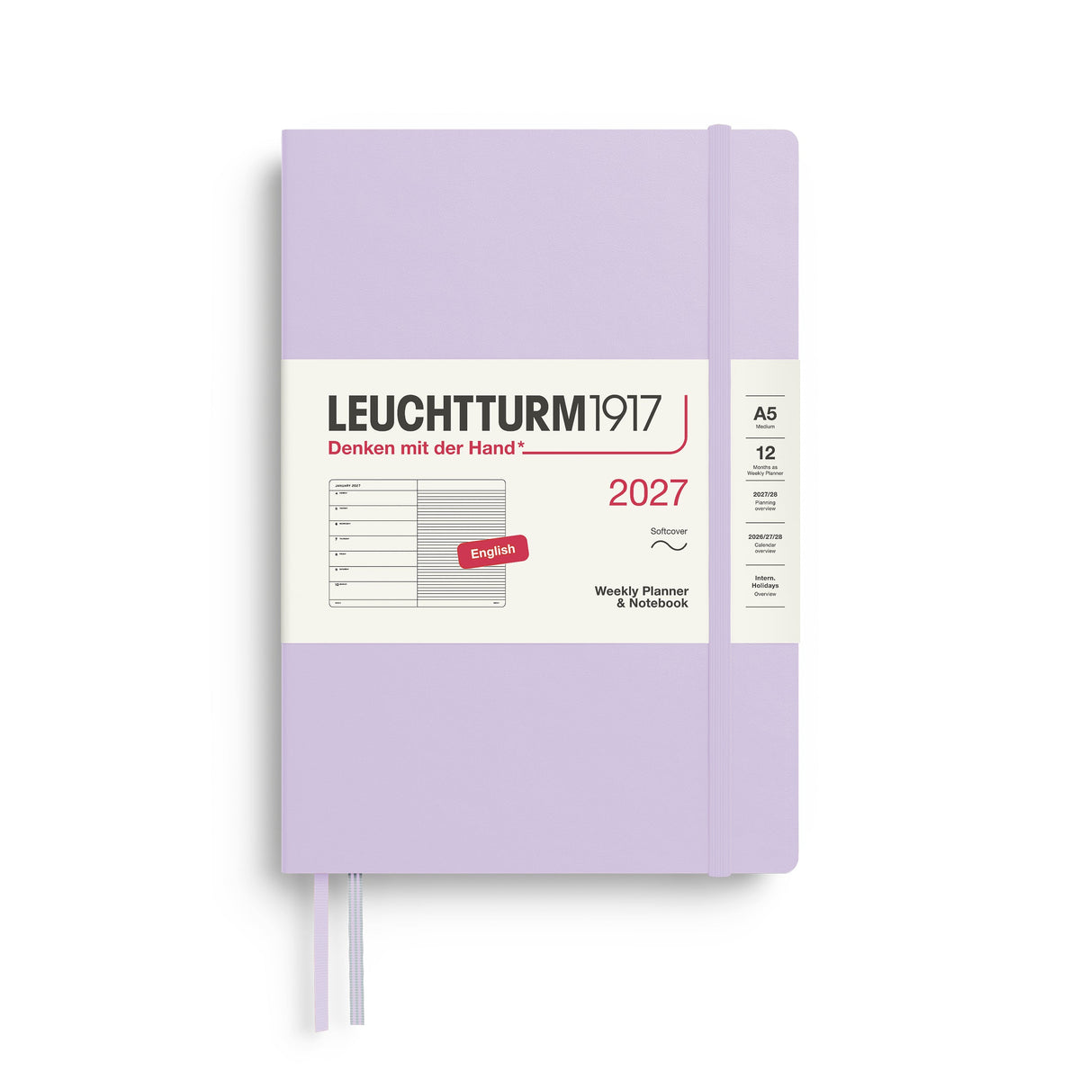 Leuchtturm1917 2027 Weekly Planner A5 Softcover - Lilac