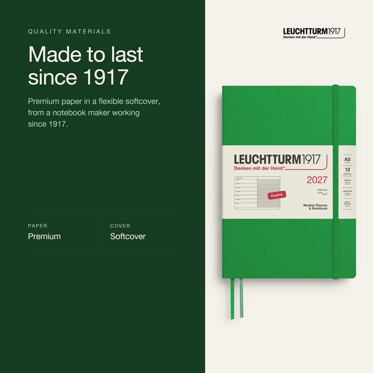 Leuchtturm1917 2027 A5 Softcover Weekly Planner