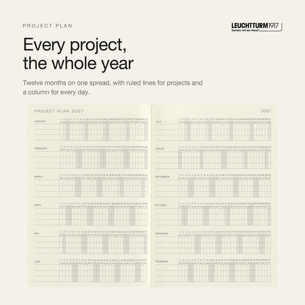 Leuchtturm1917 2027 B6+ Weekly Planner