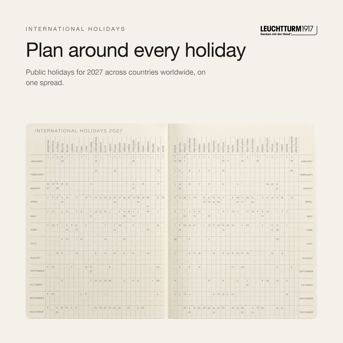Leuchtturm1917 2027 B6+ Weekly Planner