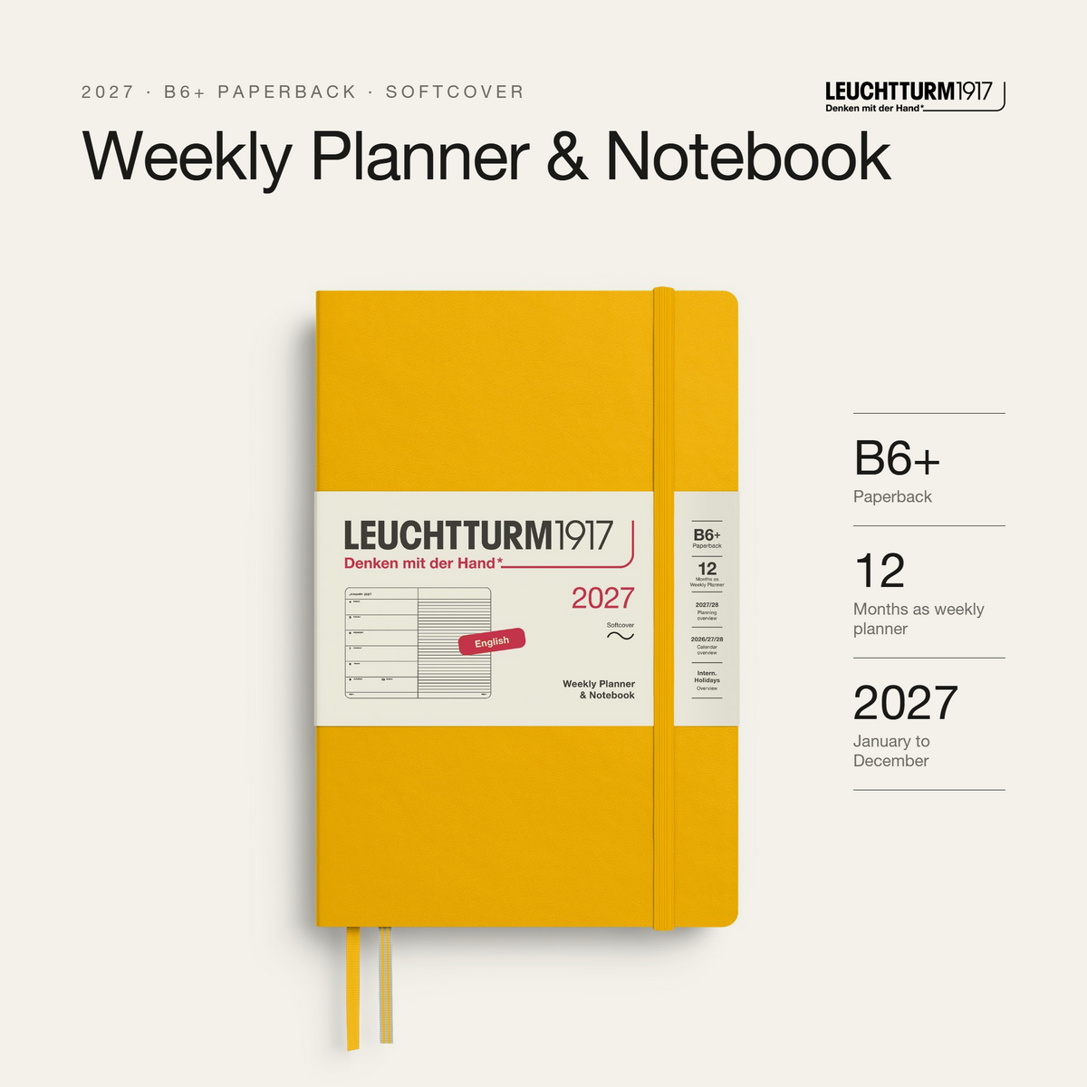 Leuchtturm1917 2027 B6+ Weekly Planner
