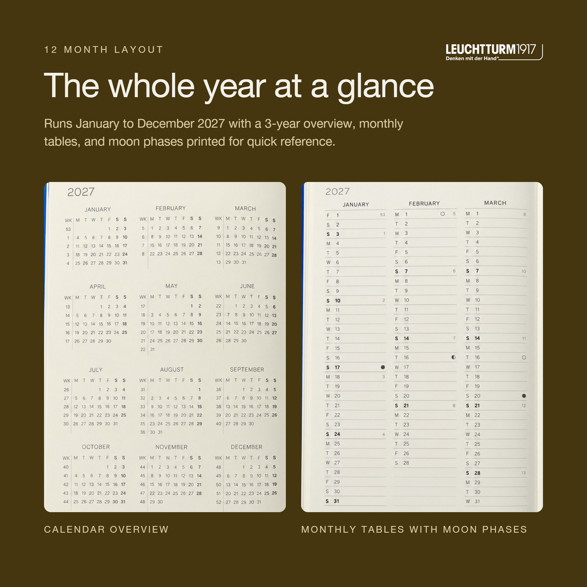 Leuchtturm1917 2027 Weekly Planner & Notebook Softcover (B6+) - Sunflower