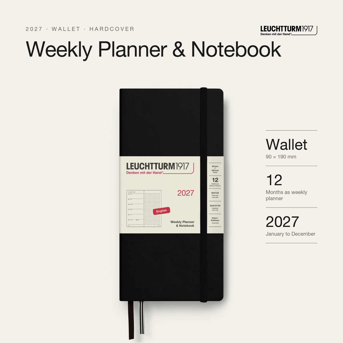Leuchtturm1917 2027 Wallet Weekly Planner