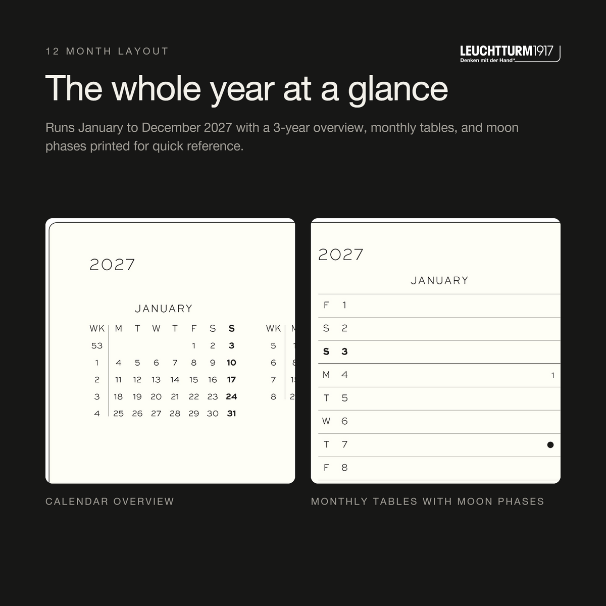 Leuchtturm1917 2027 Wallet Weekly Planner