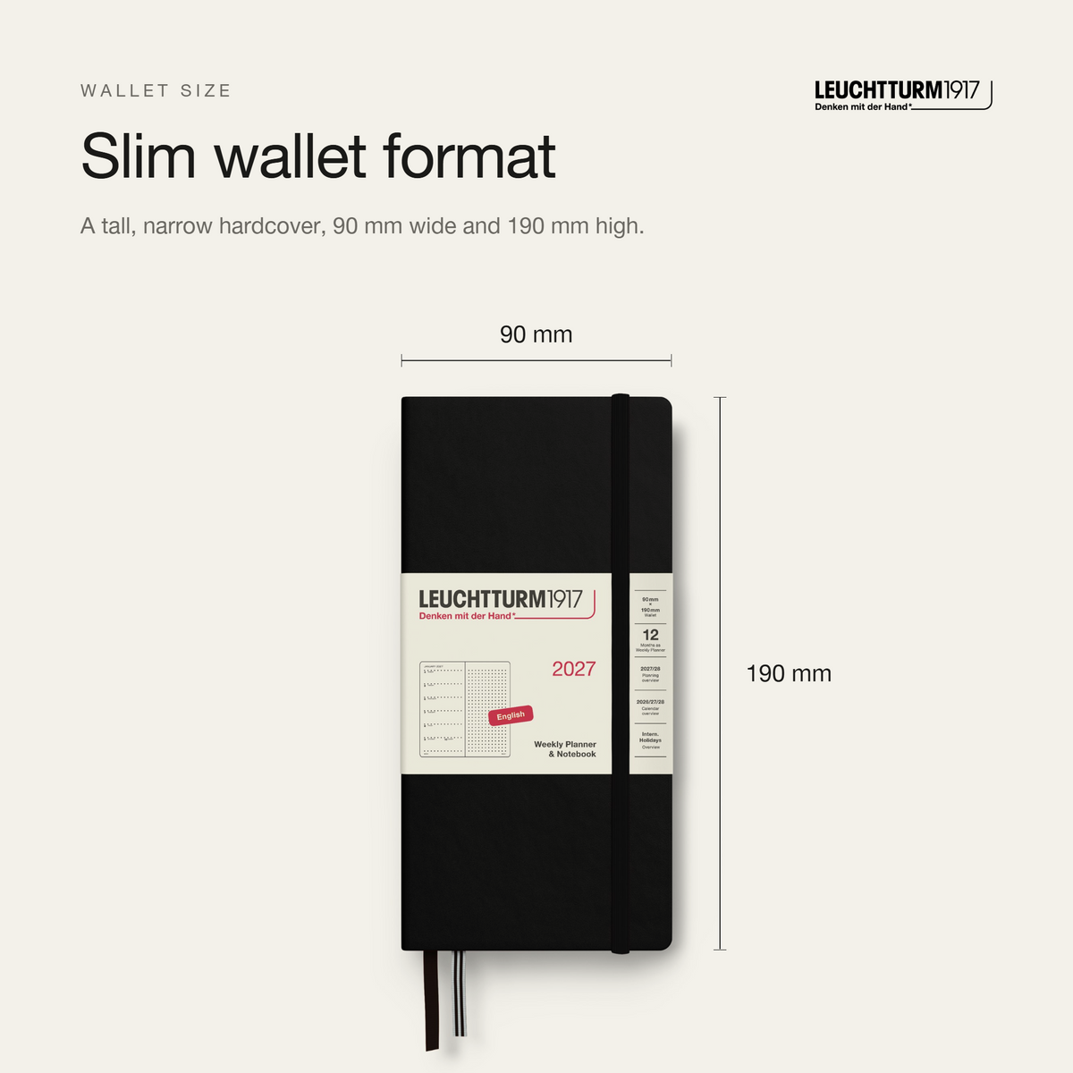 Leuchtturm1917 2027 Wallet Weekly Planner