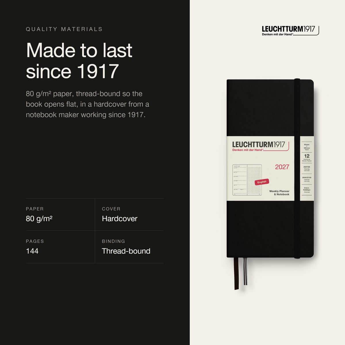 Leuchtturm1917 2027 Wallet Weekly Planner