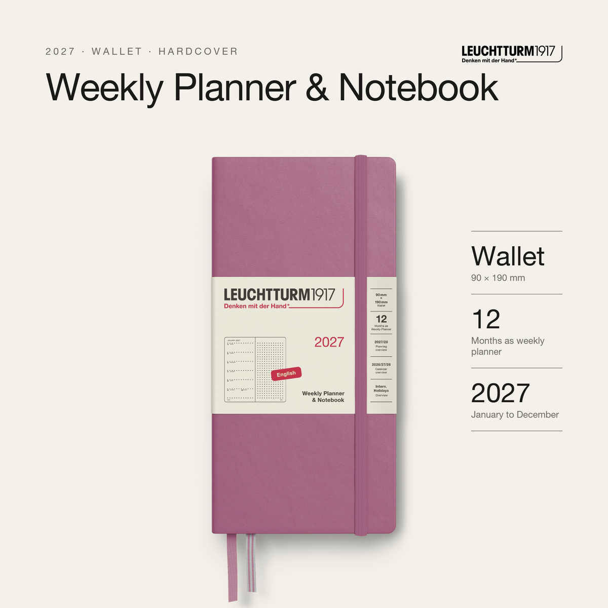 Leuchtturm1917 2027 Wallet Weekly Planner