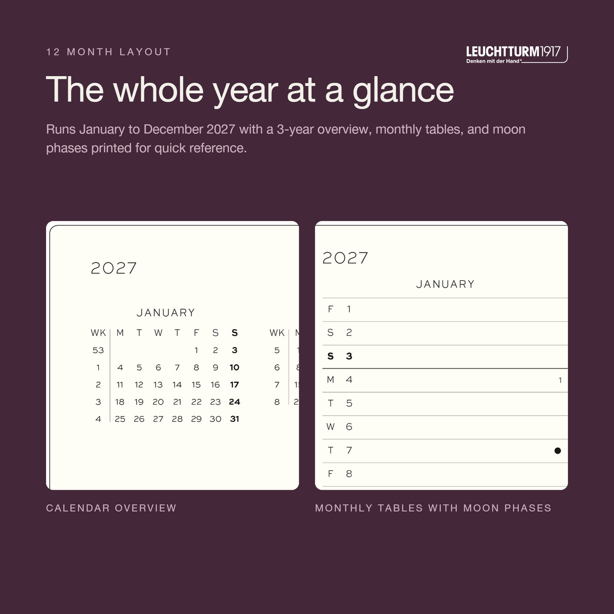 Leuchtturm1917 2027 Wallet Weekly Planner