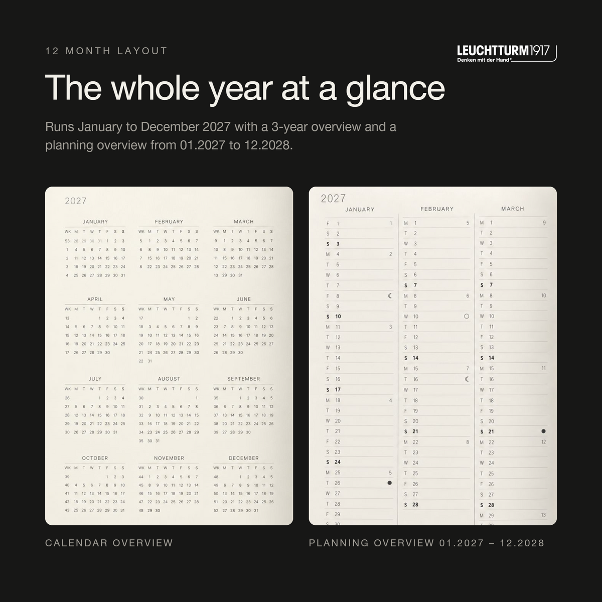Leuchtturm1917 2027 A5 Hardcover Daily Planner