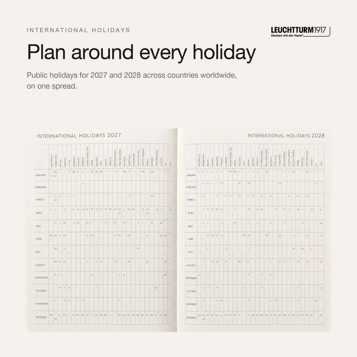 Leuchtturm1917 2027 A5 Hardcover Daily Planner