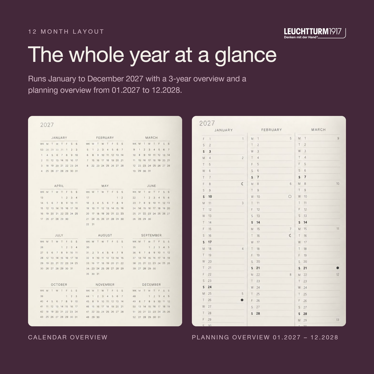 Leuchtturm1917 2027 A5 Hardcover Daily Planner