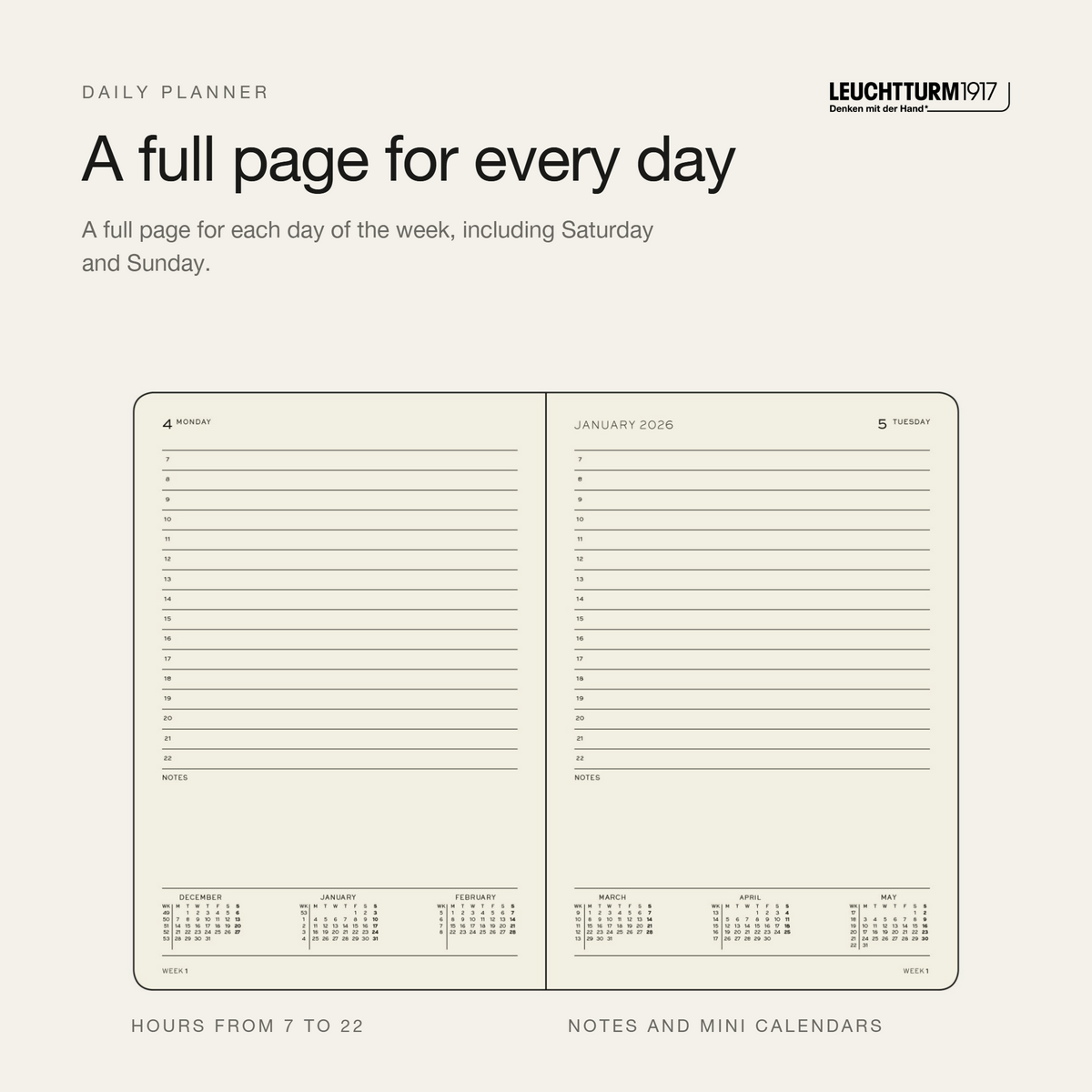 Leuchtturm1917 2027 A5 Hardcover Daily Planner