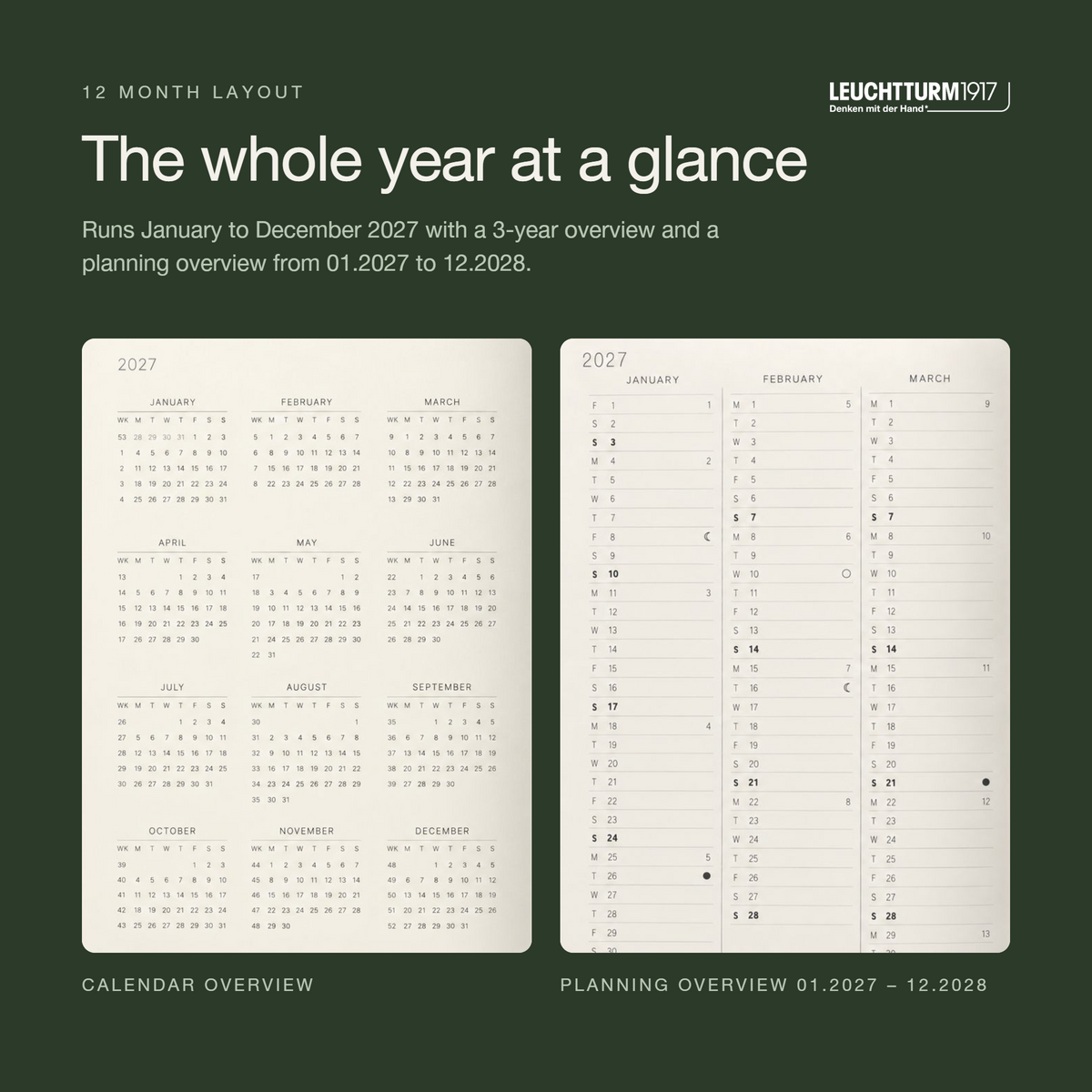 Leuchtturm1917 2027 A5 Hardcover Daily Planner