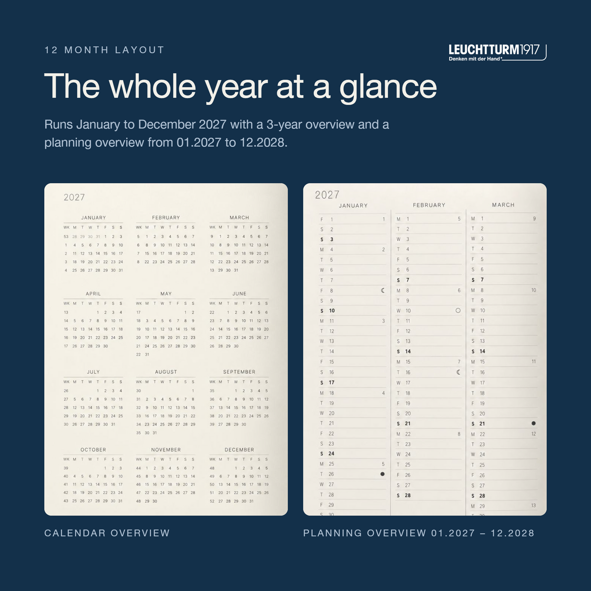Leuchtturm1917 2027 A5 Hardcover Daily Planner