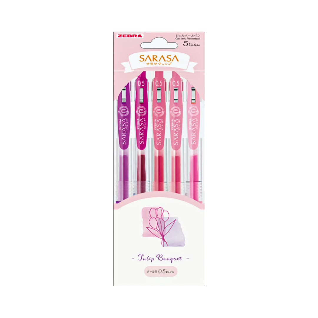 Zebra Sarasa Clip 0.5mm Multicolor Pens Pack Of 5