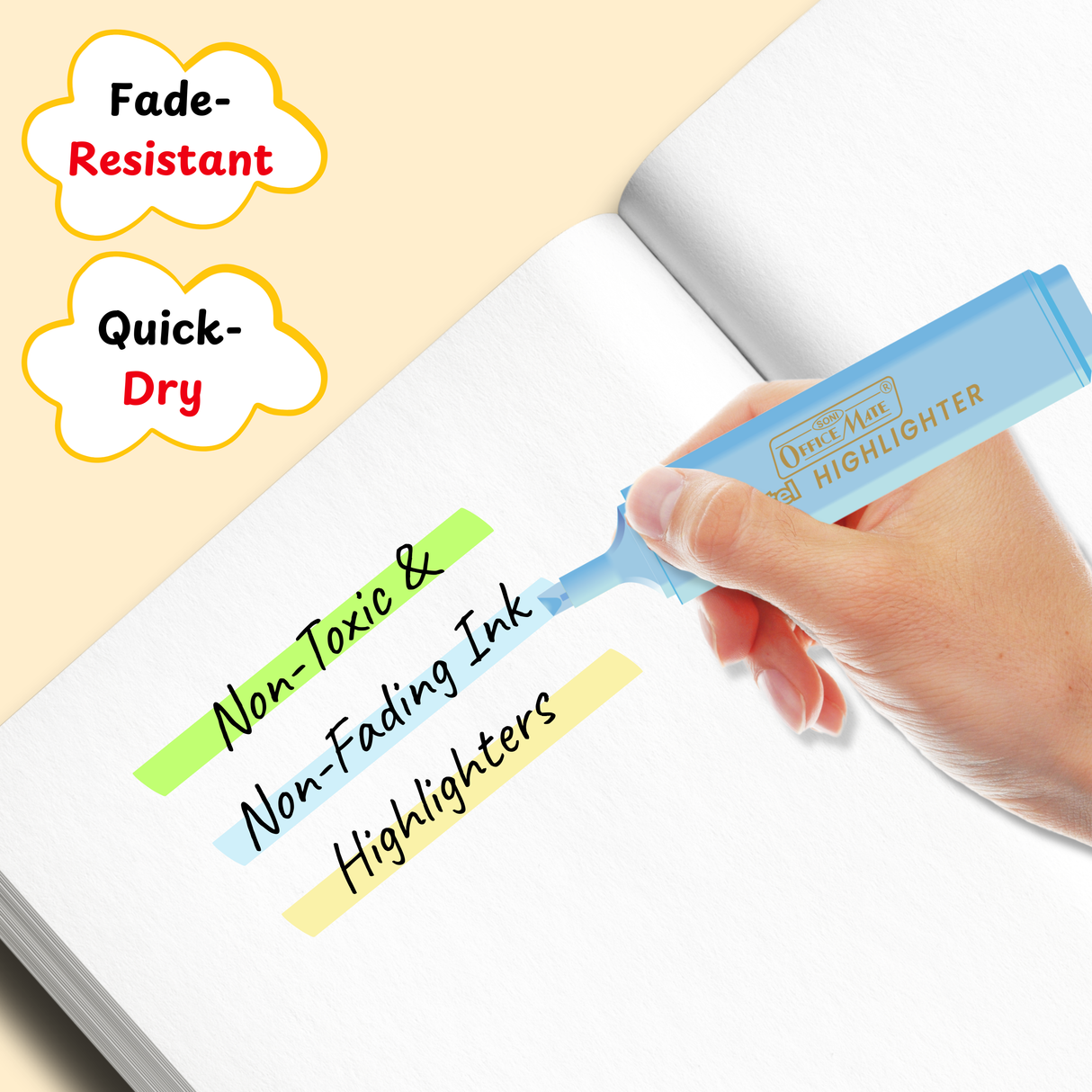 Soni Officemate Pastel Highlighters – Pack of 5