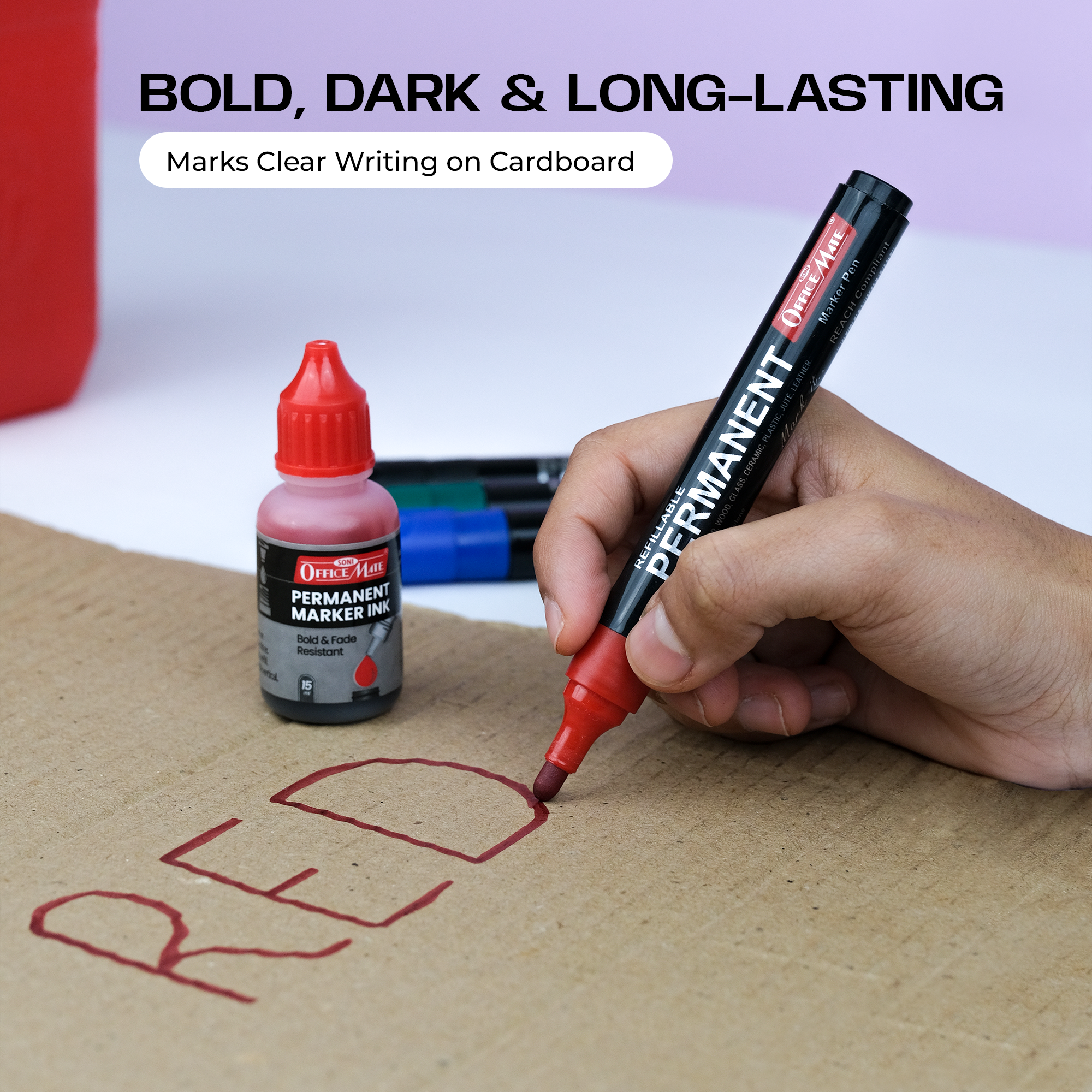 Soni Officemate Permanent Marker Ink Bottle Sets