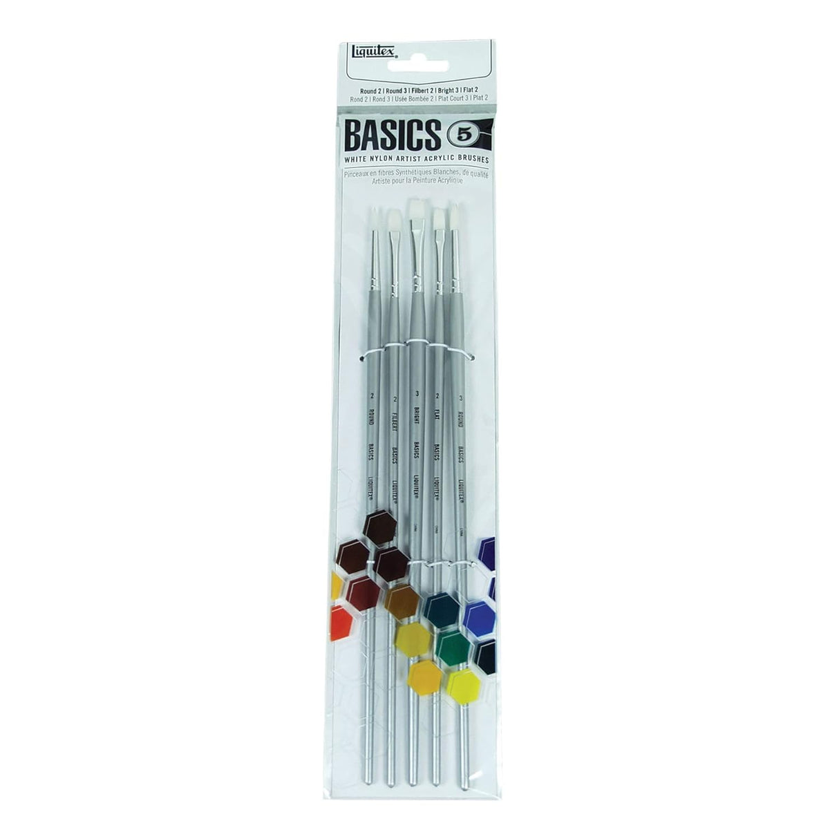 Liquitex Basics Paint Brush Long-Handle - Pack of 5