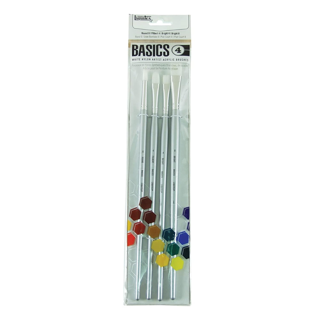 Liquitex Basics Paint Brush Long-Handle -Pack of 4