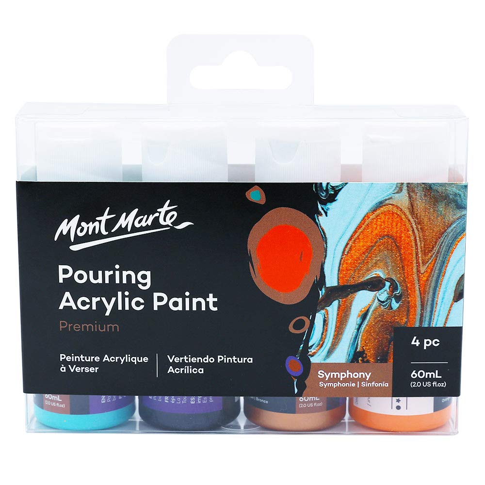 Mont Marte Pouring Acrylic Paint Premium - Set of 4