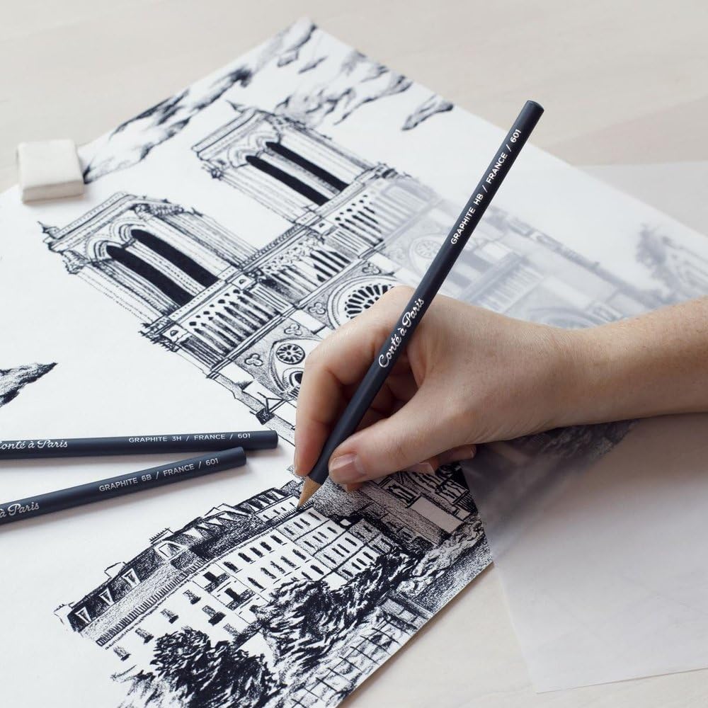 Conte a Paris Sketching and Drawing Pencil Set - Pack of 6